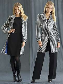 Houndstooth 3 Peice Black Dress Pant Suit by Monroe & Main Size 18W 