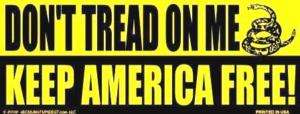 Conservative Bumper Sticker DONT TREAD ON ME HOT  