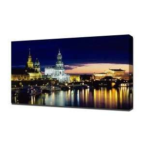 Elbe River Germany   Canvas Art   Framed Size 12x16   Ready To Hang