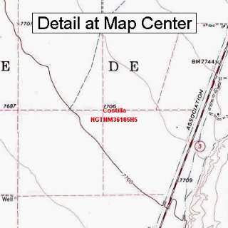   Topographic Quadrangle Map   Costilla, New Mexico (Folded/Waterproof