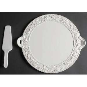  Pfaltzgraff Country Cupboard Cake Plate and Server with 