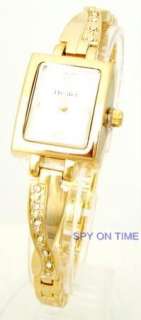 HENLEY LADIES SQUARE SILVER DIAL WATCH WITH GOLDEN BRACELET BNIB 