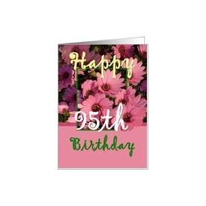  Pink Flowers 95th Birthday Card Card Toys & Games