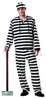Jailbird Prisoner Convict Cell Adult Halloween Costume  