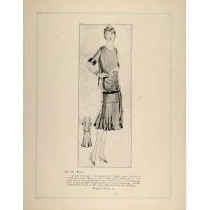   Fashion Couture Pleats Dress Renee   Original Print