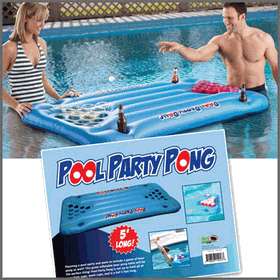 Pool Party Inflatable Beer Pong Table Float, Perfect for Birthday 