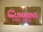 Dodge Cummins pink/Chrome license plate