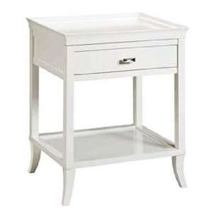  White Serving Tray Side Table