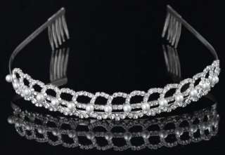   WEDDING PHOTO JEWELRY CRYSTAL FAUX PEARL TIARAS HAIR BANDS COMB  