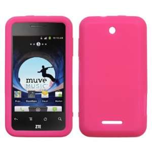  ZTE Score / X500 Silicone Skin Soft Phone Cover   Hot Pink 
