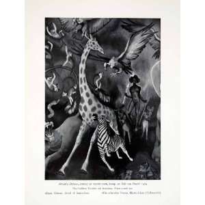  1931 Print Swedish Arts Crafts Movement Haute lisse Diana 
