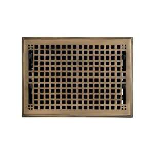 Mission Floor Register with Louvers   8 x 12 (Overall 9 3/4 x 13 1 