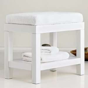 west elm Parsons Bath Bench With Cushion, White