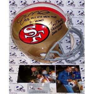  Joe Montana Autographed Helmet   Throwback Full Size 