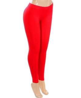 R53 Red,Stretch Seamless Ankle/Full Lenght Leggings o/s S,M,L  