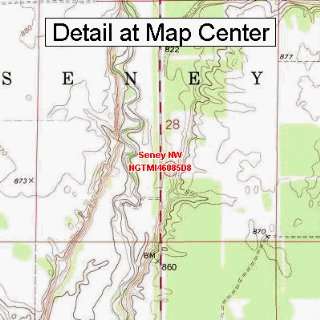  USGS Topographic Quadrangle Map   Seney NW, Michigan 