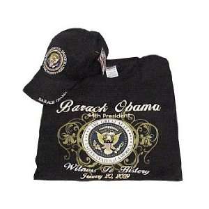 Obama Inauguration T shirt and Cap Combo 