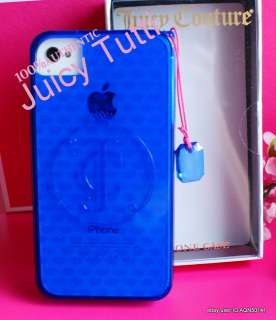 RARE* Juicy Couture BLUE JC CREST Logo CANDY Gelli Jelly Iphone 4 4S 