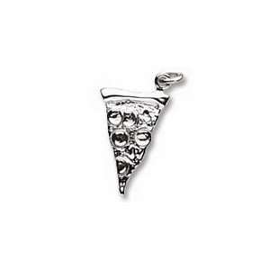 Pizza Slice Charm   Sterling Silver