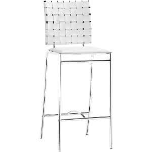  Criss Cross Counter Stool in White