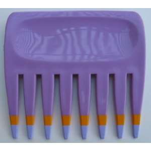  Purple Long Tooth Wide Tooth Hair Comb with Yellow and 