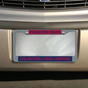 Philadelphia Phillies 2010 NLCS Champions Chrome License Plate Frame 