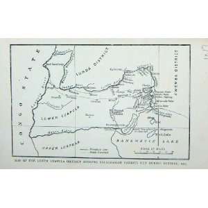  1902 Map Lower Luapula District Congo State Awemba