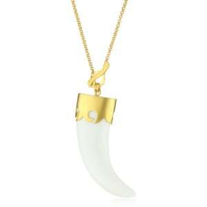   Heather Benjamin Of the Sea by HB Horn with Gold Necklace Jewelry