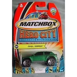  Matchbox Hero City Jeep Compass #51 GREEN Toys & Games