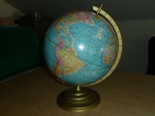 VINTAGE Crams Scope O Sphere 12 World Globe w/ Metal Stand # C267 
