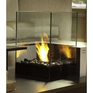  LEVEL Fire Accent Table (Espresso) (24H x 55W x 31.5D 