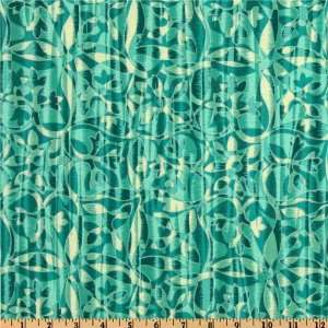  44 Wide Surf City Ethnic Texture Sea Green Fabric By The 