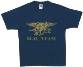  Seal Team Logo   Navy One Sided Military Logo T Shirt 