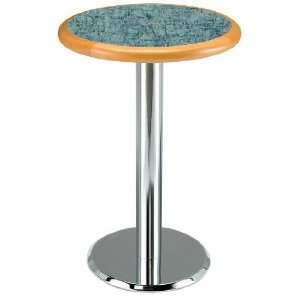  Round Pub Height Soho Table with Wood Edges