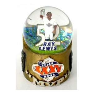   Ravens Ray Lewis Super Bowl 35 MVP Water Globe