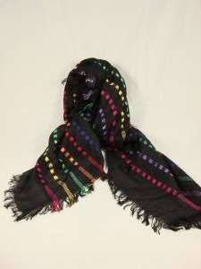 Honey black Rayon Made in India scarf wrap red yellow green purple 