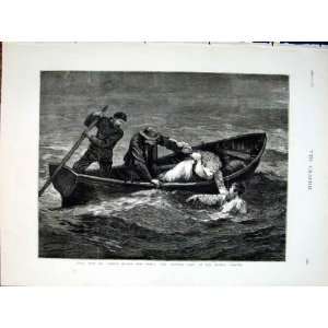 Scuttled Ship Drama At Olympic Theatre 1877 Old Print 