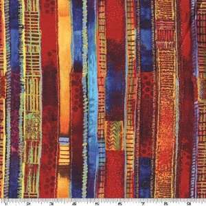   Fire Within II Stripe Flame Fabric By The Yard Arts, Crafts & Sewing