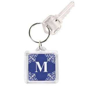 Personalized Blue Monogram Key Chains   Party Themes & Events & Party 