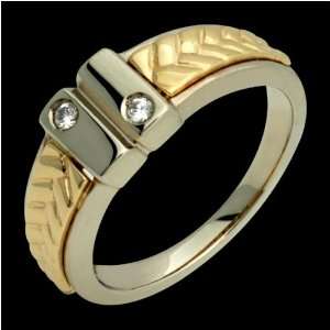   Fabulous 14k Two Tone Ladies Gold Diamond Ring   Custom Made. Jewelry