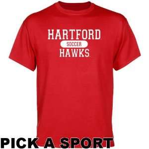  Hartford Hawks Custom Sport T shirt   Red Sports 