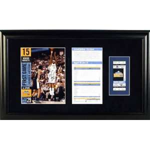   Photograph with Box Score and Replica Ticket