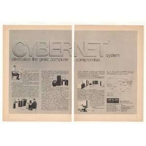  1970 Control Data Cybernet Computer System 2 Page Print Ad 