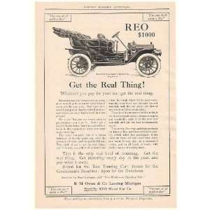   Reo Five Passenger Touring Car $1000 Print Ad (50775)
