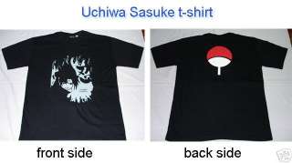 Naruto Anime T shirt Uchiha Sasuke Cosplay Kunai Size L  