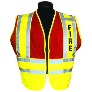 FIRE dept PSV Pro 400 Safety Vest Kishigo size 2XL 4XL Red/Hi Vis 