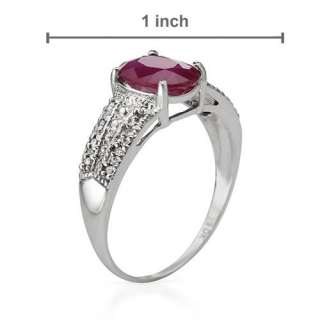 New Beautiful 2.50 CTW Ruby Diamond Gold Ring Size 7 purple red Retail 