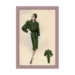  Olive Sport Suit 12x18 Giclee on canvas
