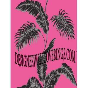  Paradisio Black/Pink Banana and Palm leaf tropical