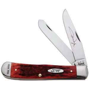   10682 Case John Wayne Trapper Knife, Dark Red Bone